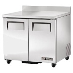True TWT-36-HC - Work Top Refrigerator, two-section, (2) solid doors, (4) shelves